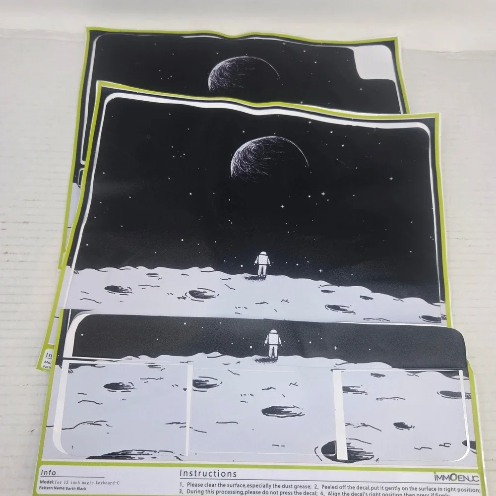 IMMOENUC Protective Skin Sticker 13in Magic Keyboard Black Moon Space 647 NWOT